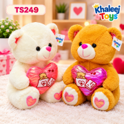 35CM BEAR W/HEART 2 CLRS 